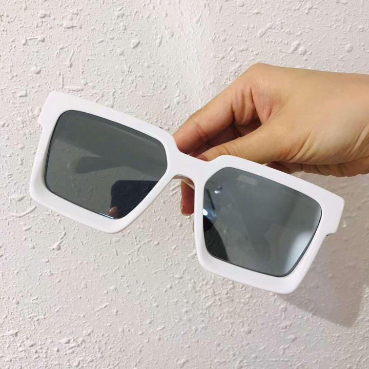 White Frame Party Black Glasses - Unisex