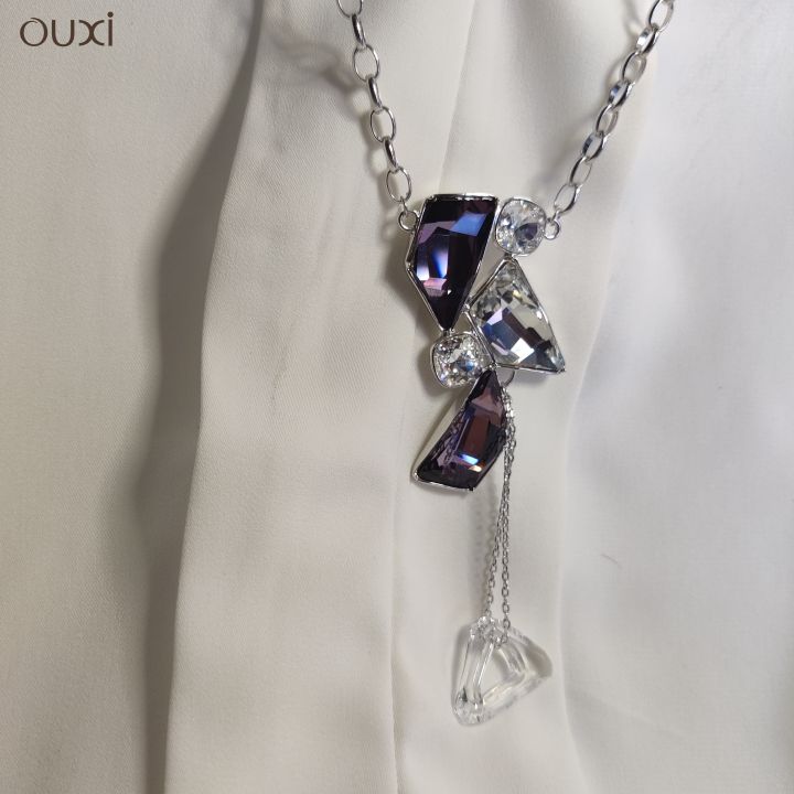 OUXI%20Purple/White%20Drip%20Pendant%20by%20Swarovski%2010845-119000%20For%20Women%20-%20Image%204