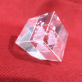 Happy Birthday Cake Design Cube Crystal Glass Transparent Showpiece / Figure / Statue / Gift Item. 