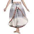 Gray Tone Butterfly Trousers For Women. 