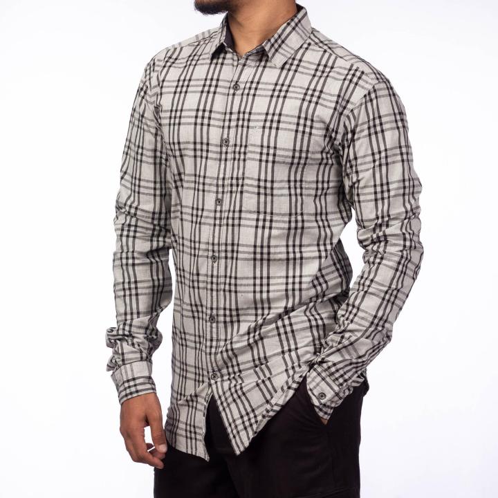 KILOMETER%20Grey/Black%20Checkered%20Casual%20%20Shirt%20For%20Men%20-%20123%20-%20Image%203