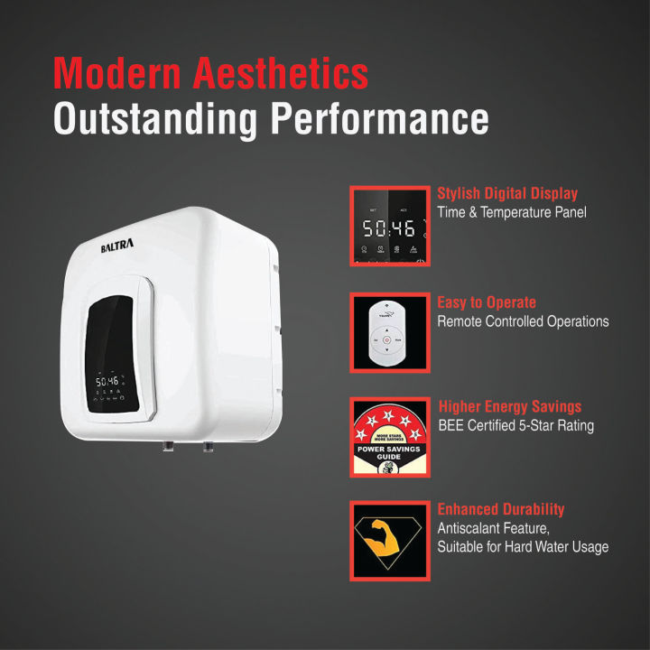 BALTRA%20Electric%20Geyser%2025L%20%7C%20Warmer%20%7C%20Leakage%20and%20ELCB%20protection%20function%20%7C%20Large%20LED%20display%20with%20remote%20control%20%7C%20High%20precision%20thermostat%20control%20%7C%20Multi%20functional%20safety%20%7C%2024%20Months%20Warranty%20on%20Product%20%7C%2060%20Months%20Warranty%20on%20Tank%20-%20Image%202