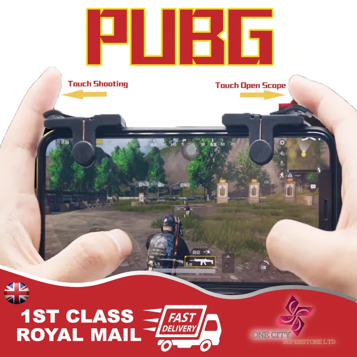 Metal Blue Shark Mobile PUBG Joystick Controller Fire Key Trigger For IPhone And Android