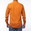 KILOMETER Plain Orange  Casual  Full Shirt For Men - 034. 