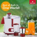 MAX STAR Nova JMG06 450W Juicer Mixer Grinder (2 Jars, Red, White). 