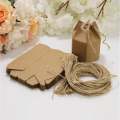 Premium Hexagon Kraft Gift Boxes with String | 15 Pcs Recyclable Craft Paper Packaging Boxes for Sweets, Chocolates & Small Business Products. 