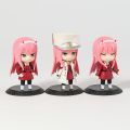 Darling in the FRANXX Zero Two 02 Cute PVC Figures Figurine Toys 3pcs/set. 