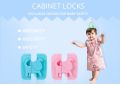 Cabinet Locks Child Safety, Baby, Pet, Dog, Cat, Proof Cabinet Latches Fridge Lock, Baby Safety Locks for Kitchen Storage Doors, Drawers, Cupboard, Oven, Refrigerator. 