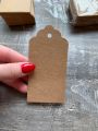 Brown Gift Tags with String Kraft Paper Card, 100pcs 7x4cm Luggage Tag Labels Craft Price Tags with Free 30 Meter Soft Twine Jute DIY (Brown). 