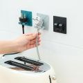 Multi-purpose Hooks Strong Adhesive Power Plug Socket Hanger Holder Wall Hanging Hook Folding Kitchen Storage Rack. 