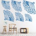 Japanese Hand fan reusable stencil for wall decoration, Furniture , Canvas DIY Home decoration by imart Stencils. 