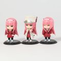 Darling in the FRANXX Zero Two 02 Cute PVC Figures Figurine Toys 3pcs/set. 