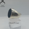 Natural Black Aqeeq Ring , Black Onyx Ring , Black Agate Stone Ring For Men. 