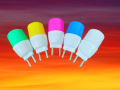 3 LED Zero bulb,Night Lights alternative to Zero watt bulb multicolor flower shape and two pin plug bulb, Night Bulb - Decor Lighting Light Bulbs (Random Colors). 