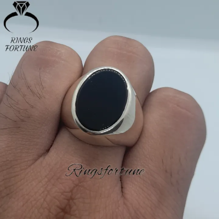 Natural%20Black%20Aqeeq%20Ring%20,%20Black%20Onyx%20Ring%20,%20Black%20Agate%20Stone%20Ring%20For%20Men%20-%20Image%203
