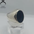 Natural Black Aqeeq Ring , Black Onyx Ring , Black Agate Stone Ring For Men. 
