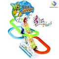 Penguin Race Set with Flashing Lights & Music On/Off Button for Quiet Play, Jolly Penguin Slide Playset For Kids and Toddlers. 