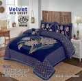 Original Velvet Jacquard Bed Sheet 4 Pieces. 