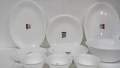 Marble Dinner Set- 50 Pieces - 6  Persons Serving-White. 