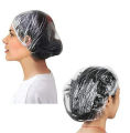100PCS Disposable Shower Cap Flexible Transparent Spa Hair Salon Hotel One-Off Bathing Elastic Shower Hat Bath Supplies. 