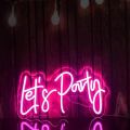 Neon Light LED decoration word " Lets Party" best item for your party and gifting.. 