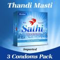 Sathi Menthol Condoms - Pack of 3. 
