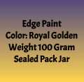 Royal Collection Pigments - Edge Paint - Metallic Waterproof Permanent Edge Paint - Royal Golden - Epoxy Resin Supplies Craft - 100g Jar. 