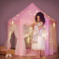 Sumbababy Princess Castle Tent for Girls Fairy Play Tents for Kids Hexagon Playhouse with Fairy Star Lights Toys for Children or Toddlers Indoor or Outdoor Games (Pink). 