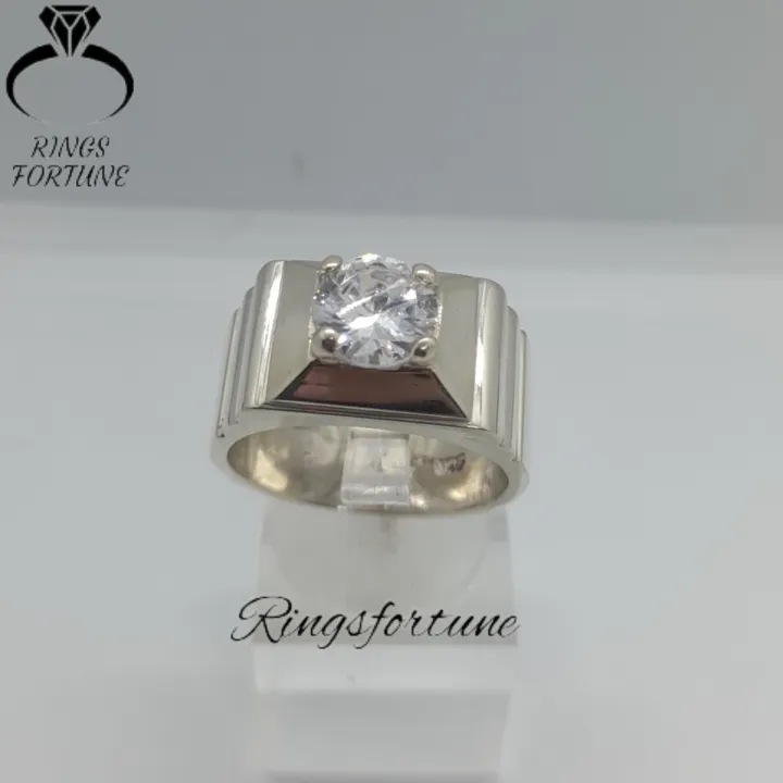 White%20Cubic%20Zircon%20Ring%20For%20Men%20,%20Diamond%20Style%20Engagement%20Ring%20,%20Wedding%20Gift%20Ring%20,%20Anniversary%20Gift%20Ring%20-%20Image%205