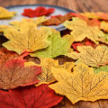 50Pcs Artificial Maple Leaves Autumn Leaves for Home Wedding Christmas Party Decoration Fabric Maple Leaf. 