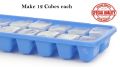 Plastic Ice Cube Tray Pack of 3 (Each tray makes 12 ice cubes). 