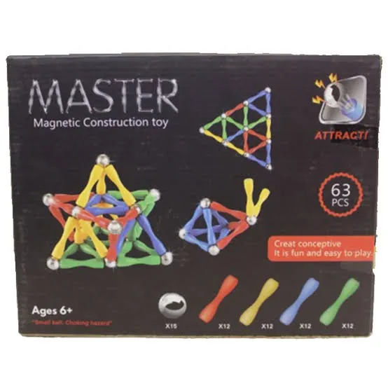 Magnetic%20Balls%20Sticks%20Building%20Block%20Toy%20124Pcs/63Pcs%20Magnetic%20Construction%20Set%203D%20Shapes%20Educational%20Games%20Magnets%20For%20Kids%20Children%20-%20Image%204