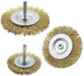 Wire Brush Wheel Cup Brush Set 7 Piece, Wire Brush for Drill 1/4 Inch Arbor Coarse Brass Coated Crimped Wire Wheel. 