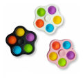 New simple dimple fidget toy spinner 5 sides Custom Finger Fidget Spinner Toys Pop It Flip Spinning Fidget Toys. 