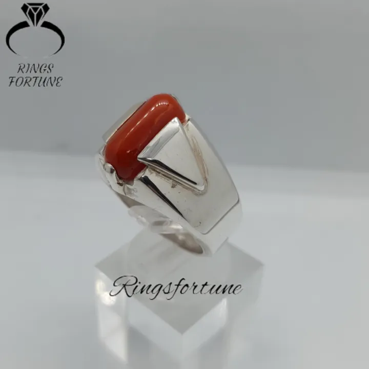Natural%20Marjan%20Stone%20Ring%20,%20Marjan%20Gemstone%20Ring%20,%20925%20Silver%20Coral%20Marjaan%20Ring%20-%20Image%203