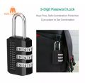 1Pc 3 Digit Combination Lock Small Size Travel Bag Luggage Cabinet Padlock Outdoor Fitness Security Code Lock. 