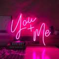 Neon Decoration LED Sign Wording " You+Me" Beautiful Design and High Quality Neon Light. 
