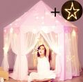 Sumbababy Princess Castle Tent for Girls Fairy Play Tents for Kids Hexagon Playhouse with Fairy Star Lights Toys for Children or Toddlers Indoor or Outdoor Games (Pink). 