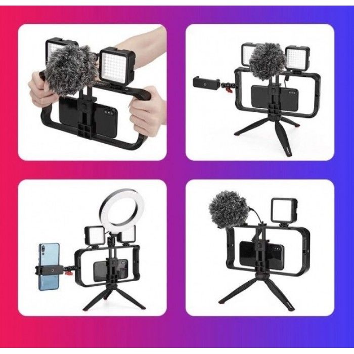 Mt-33%20Tripod%20Vllogging%20hand%20handle%20Kit%20with%20adjustable%20mobile%20phone%20holder%20and%20stand%20for%20flash%20light,%20ring%20light,%20microphone%20and%20camera,%20DSLR%20support%20all%20smart%20phones%20-%20Image%202