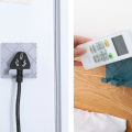 Multi-purpose Hooks Strong Adhesive Power Plug Socket Hanger Holder Wall Hanging Hook Folding Kitchen Storage Rack. 