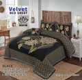 Original Velvet Jacquard Bed Sheet 4 Pieces. 