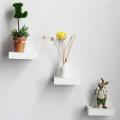 Floating Shelves, Wall Decor for Bedroom, Kitchen, Bathroom or Office Space, Set of 3 (Black). 
