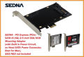 SEDNA - PCI Express (PCIe) SATA III (6G) 2.5 Inch SSD / HDD Mounting Adapter (with Built in Power Circuit, no Need SATA Power Connector, Best for Mac), SSD/HDD not Included. 