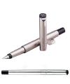Fountain Pen With Executive Wooden Gift Box Premium Design Metal Silver Ink Pen Cartridge Pen Gift Pen Stylish Stainless Steel Fountain Ink Pen. 