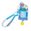 Genuine Doraemon computer keychain, mini handheld calculator, Tinker Bell pendant, student school bag ornament. 