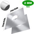 4-Pack Reusable Non-Stick Foil Gas Hob Range Stove Top Burner Protectors Liner Cover (0.2MM), Stove Burner Covers, Stovetop Protector,Gas Cooktop Clean Mat Pad, Easy to Clean(Silver). 