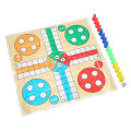 Flying Chess Game, Portable Wearable Drop Resistant 3 in 1 Plastic Material Ladder Board Game for Family for Adults. 