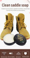 Multi-functional Leather Cleaner Saddle Soap Leather Cleaning Soap Sofa Clothing Bags Shoe Decontamination Cleaning Cream. 