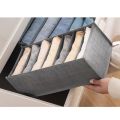 Abrish Home Tex 6 Grids Washable Wardrobe Clothes Organizer, Jeans Compartment Storage Box, Clothes Drawer Mesh Separation Box, Portable Foldable Closet. 