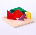 High Quality Children Toy Geometry Wooden Jigsaw Puzzle Tangram Puzzle Made Of Wood Educational Toys for Kids. 